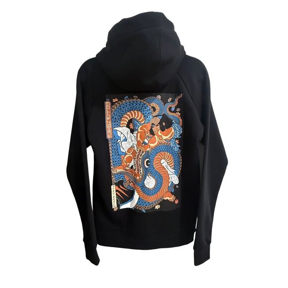 Dolly Noire Kunyoshi Hoodie Men Size XS Sweatshirt Black Pullover Graphic Print - Picture 9 of 9